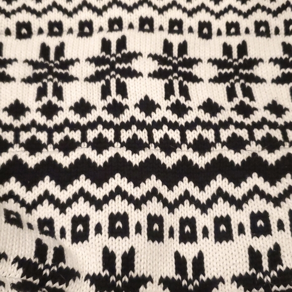 Talbots Nordic outerwear vest faux fur trim black and white small - Picture 3 of 6